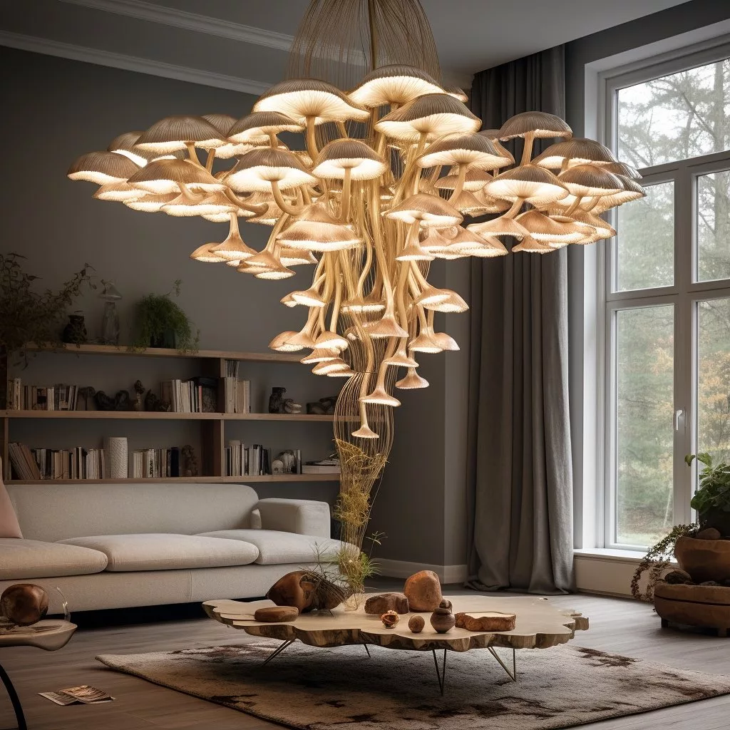 Custom and Handcrafted Mushroom Lighting Options