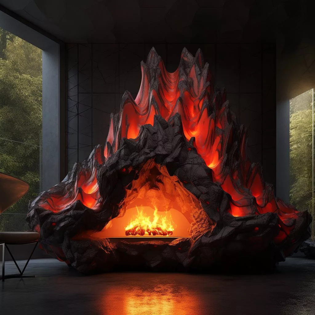 Volcano-Inspired Fireplaces: Exploring Nature's Influence