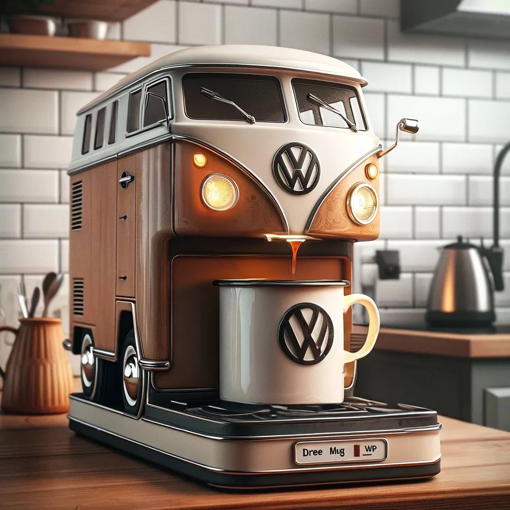 Nostalgia and Coffee Culture in Vintage Volkswagen Vehicles