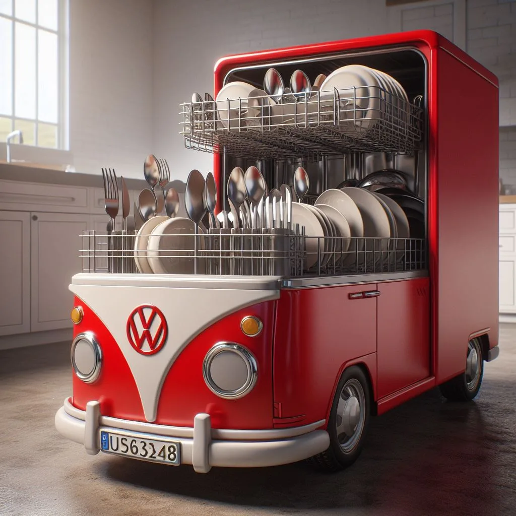 Iconic Retro Style: Volkswagen Bus Inspired Kitchen Appliances