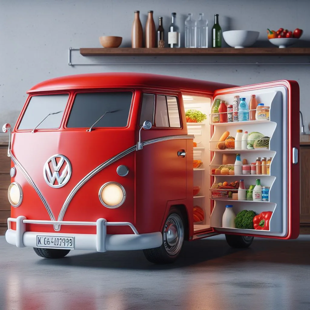 Volkswagen Bus Inspired Refrigerator