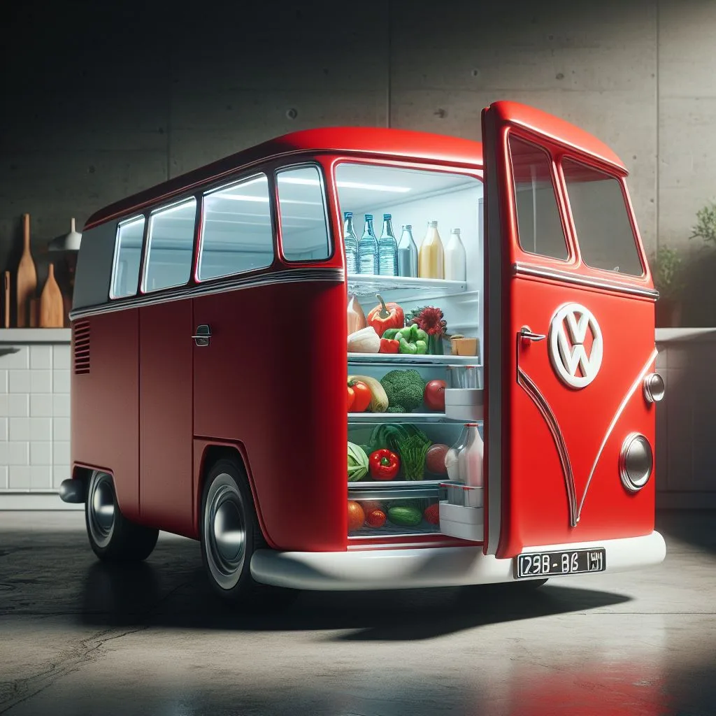 Iconic Retro Style: Volkswagen Bus Inspired Kitchen Appliances