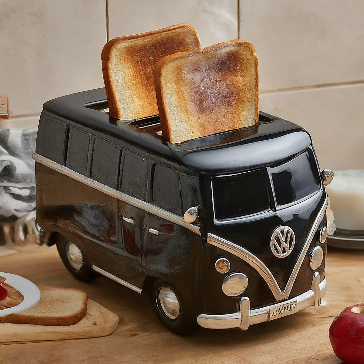 Toasting Functions of Volkswagen Bus Shaped Toaster