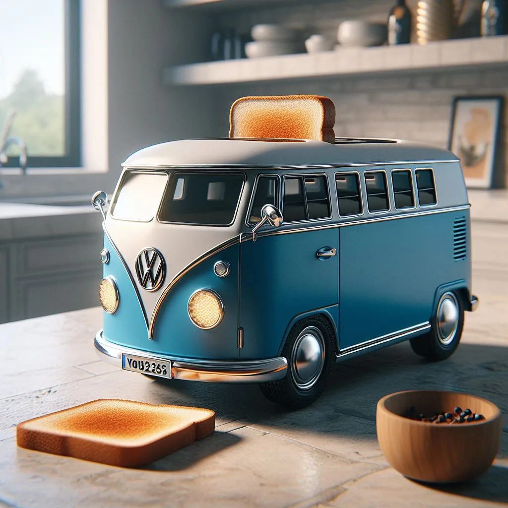 Toasting Functions of Volkswagen Bus Shaped Toaster