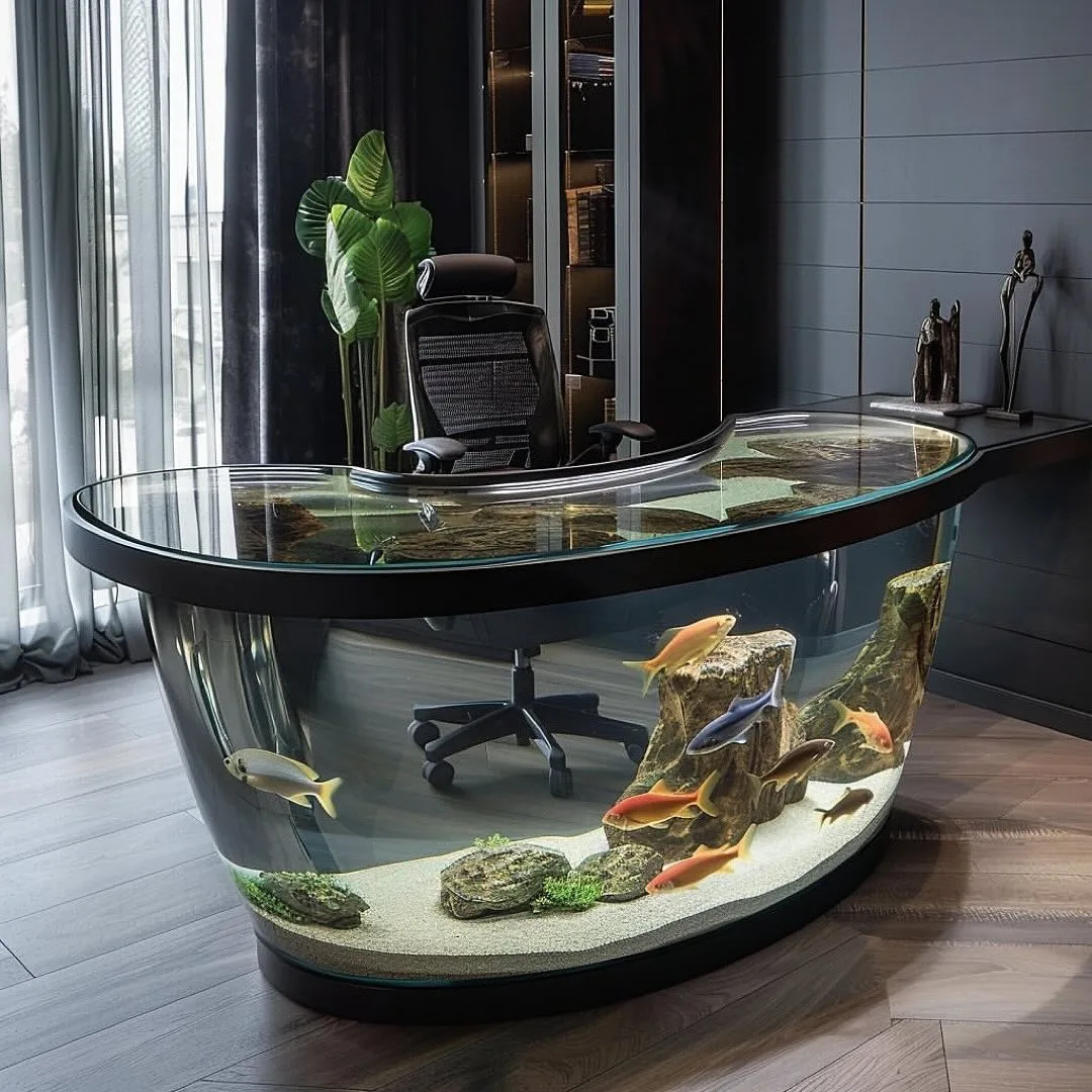 Trendy Fish Tank Desk Decor Ideas