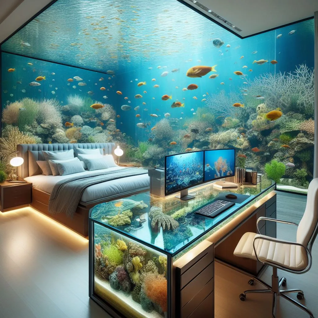 Stylish Fish Tank Decor for Desks