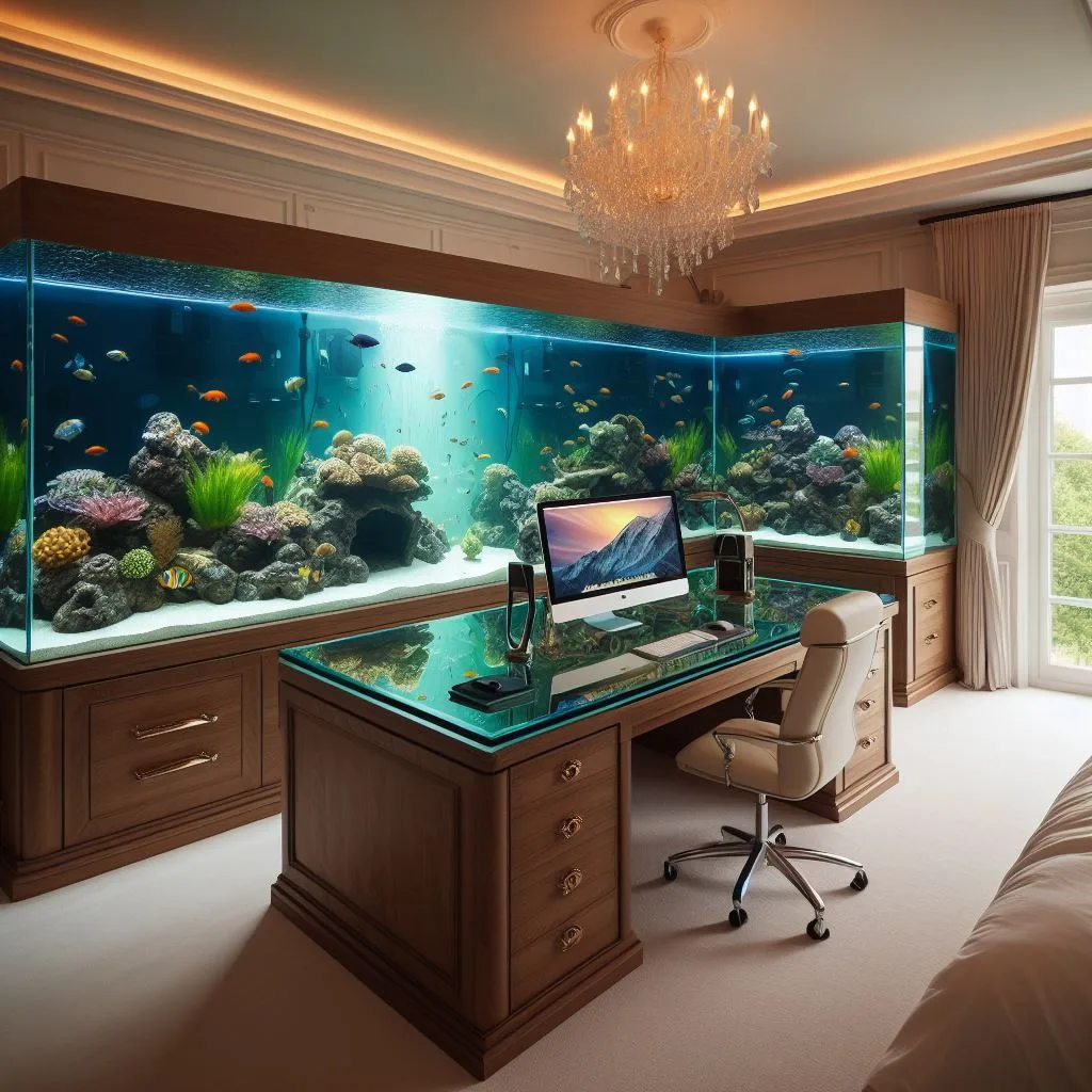 Stylish Fish Tank Decor for Desks