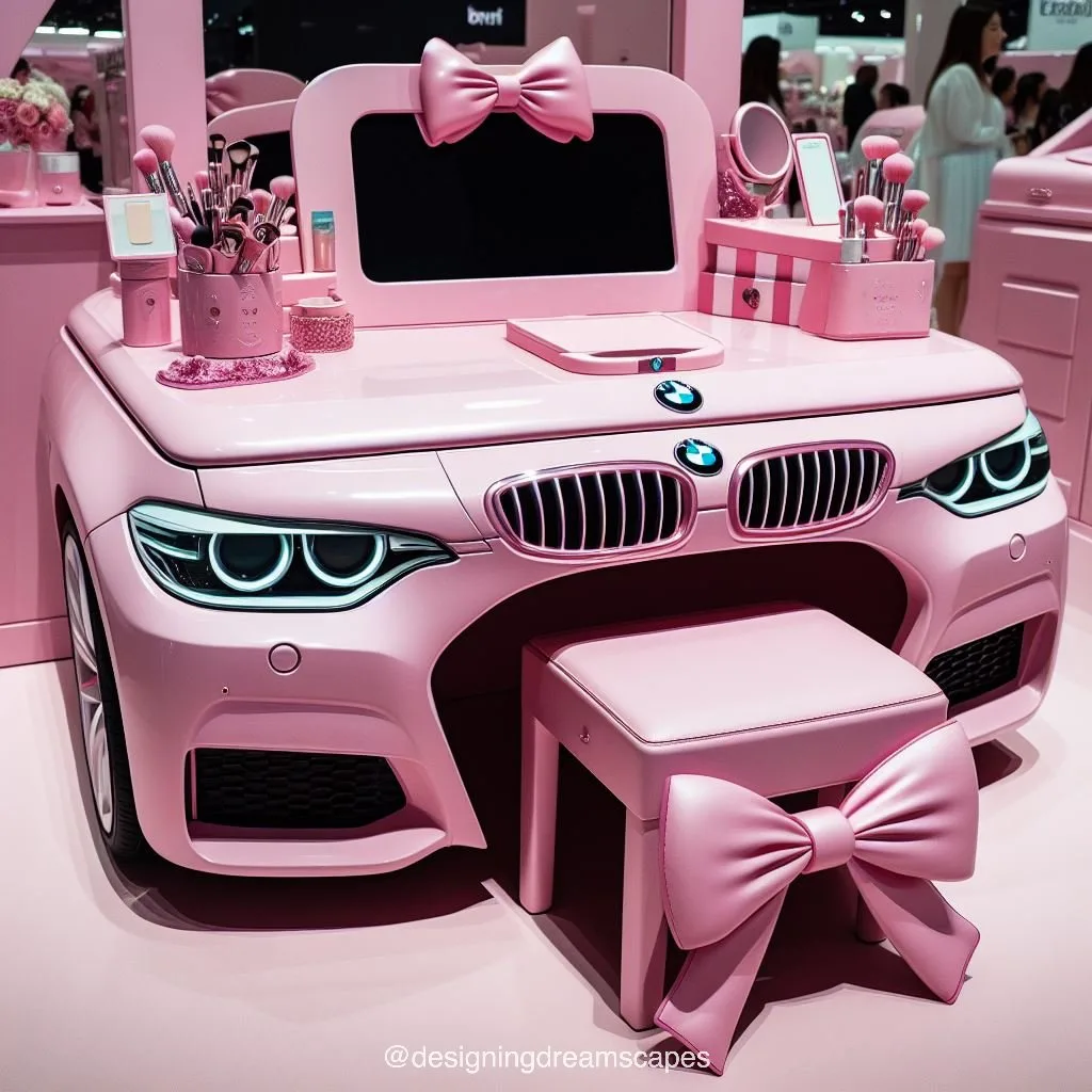 Elevate Your Vanity: BMW-Inspired Pink Makeup Table for Glamorous Beauty Routines