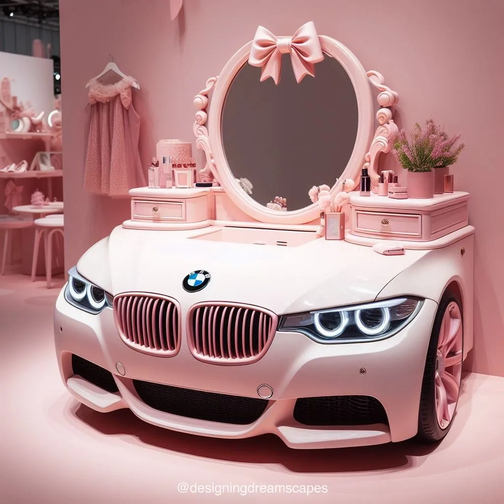 Elevate Your Vanity: BMW-Inspired Pink Makeup Table for Glamorous Beauty Routines