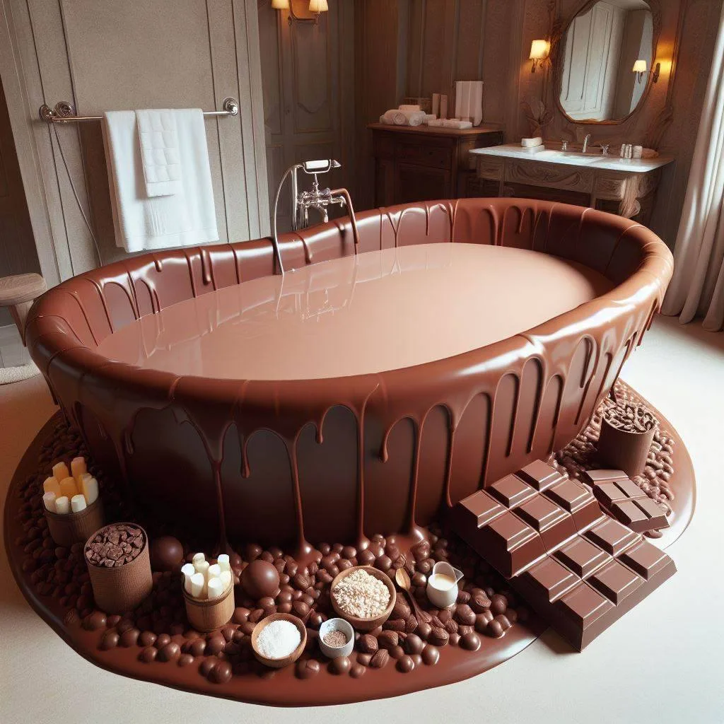 Sweet Escapes: Dive into Bliss with Chocolate-Inspired Bathtubs