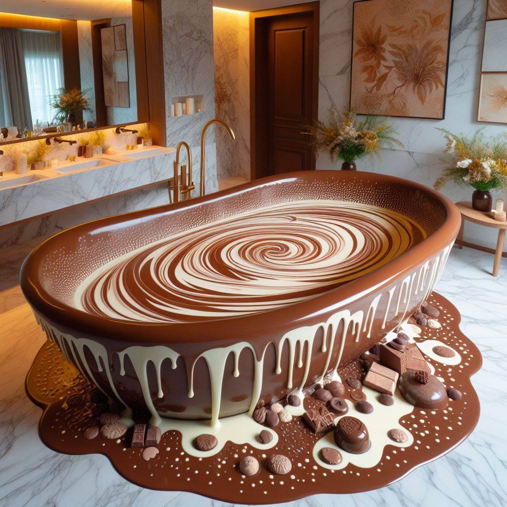 Sweet Escapes: Dive into Bliss with Chocolate-Inspired Bathtubs