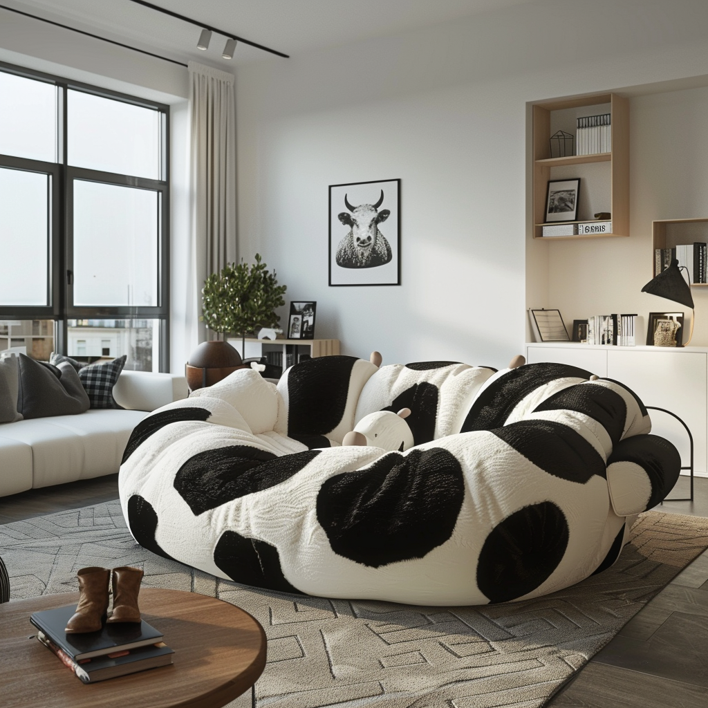 Aesthetic Elegance: Vintage Cow Hide Sofas