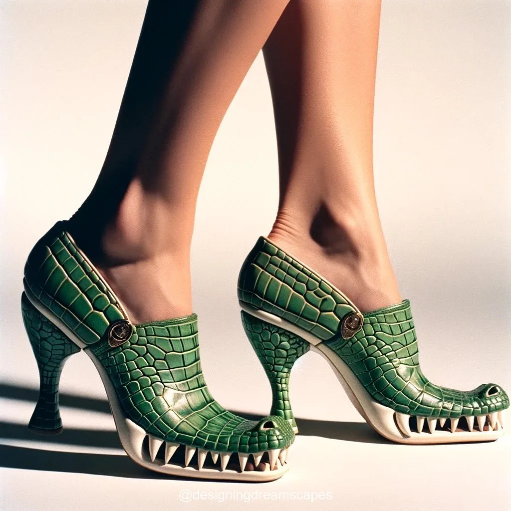 Step into Luxury: Crocodile Inspired Heel Designs Set the Trend
