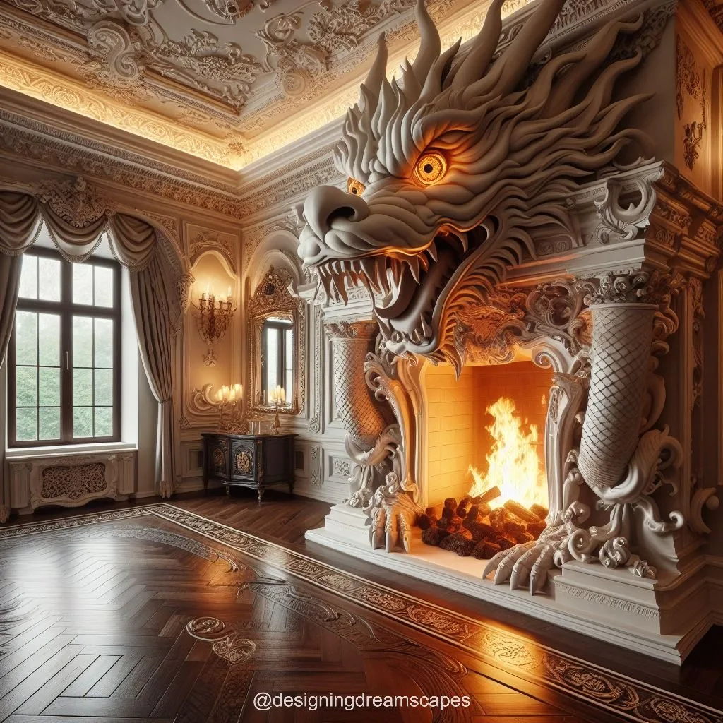 Dragon Shaped Fireplace: A Unique and Majestic Addition to Your Home