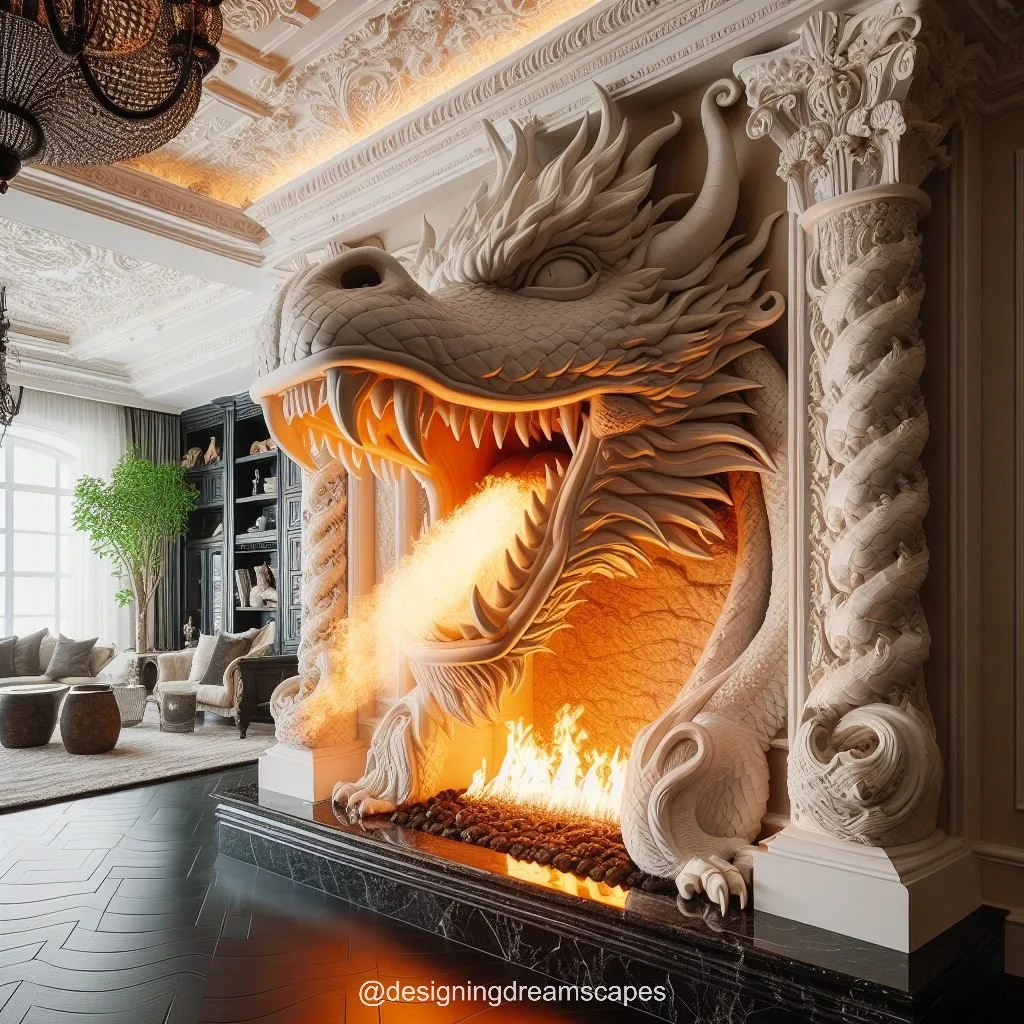 Dragon Shaped Fireplace: A Unique and Majestic Addition to Your Home