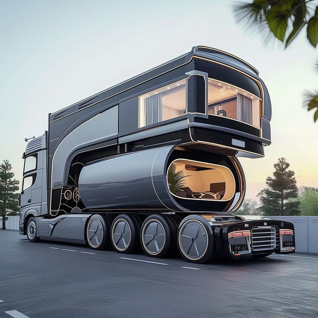 Highway Castles: Semi-Truck RV Conversions with Balconies That Define Luxury Travel