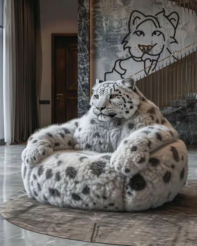 Stylish Snow Leopard Dining Chairs