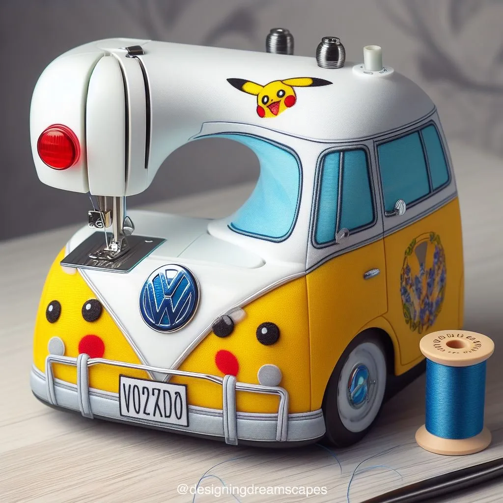 Volkswagen Inspired Mini Sewing Machine: Retro Charm for Crafting Enthusiasts