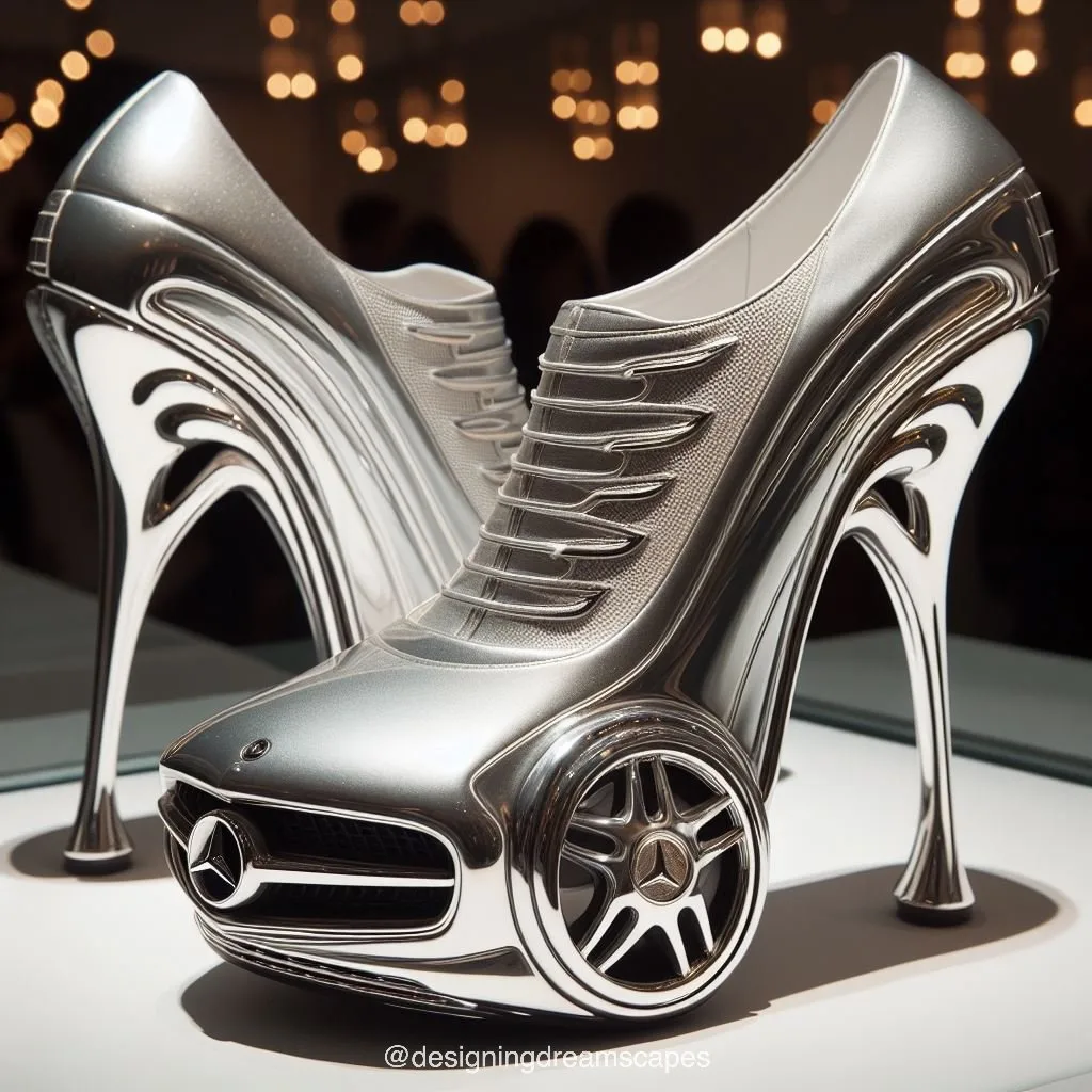 Unique Elements in Mercedes-Inspired Heels