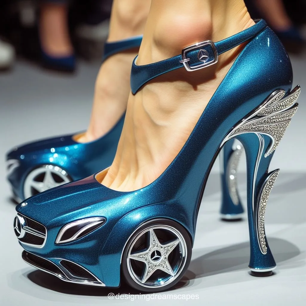 Wearing Mercedes-Inspired Heels