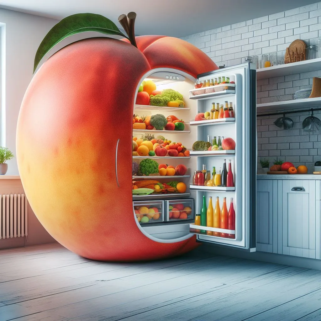 Peach-Shaped Refrigerator: Adding a Touch of Sweetness to Your Kitchen