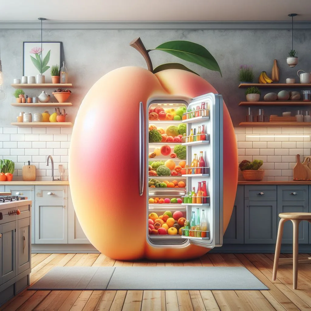 Peach-Shaped Refrigerator: Adding a Touch of Sweetness to Your Kitchen