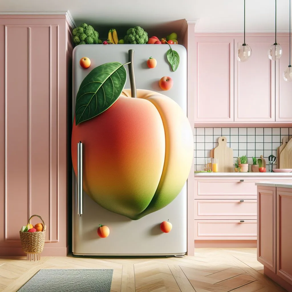 Incorporating Peach-Shaped Refrigerators into Home Decor