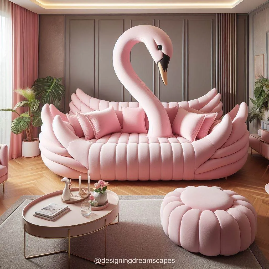 Graceful Swan Sofa Silhouette