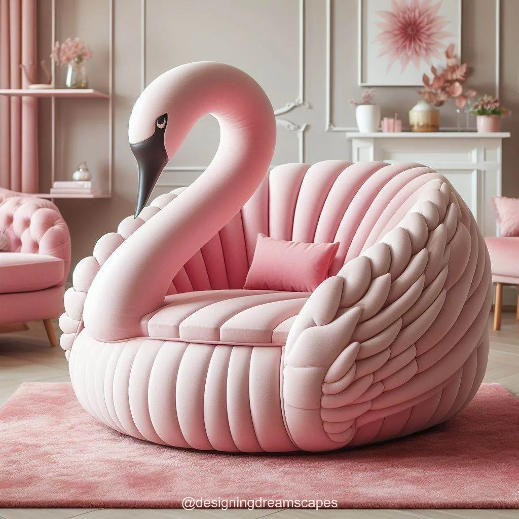 Swan Fainting Couch Left