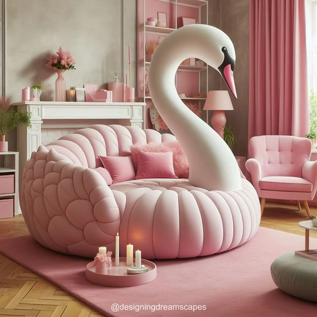 Swan Fainting Couch Right