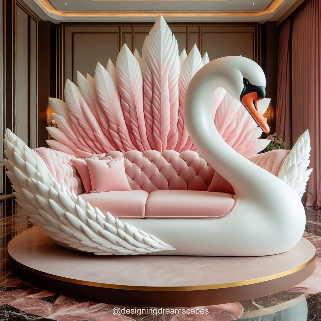 Swan Fainting Couch Right
