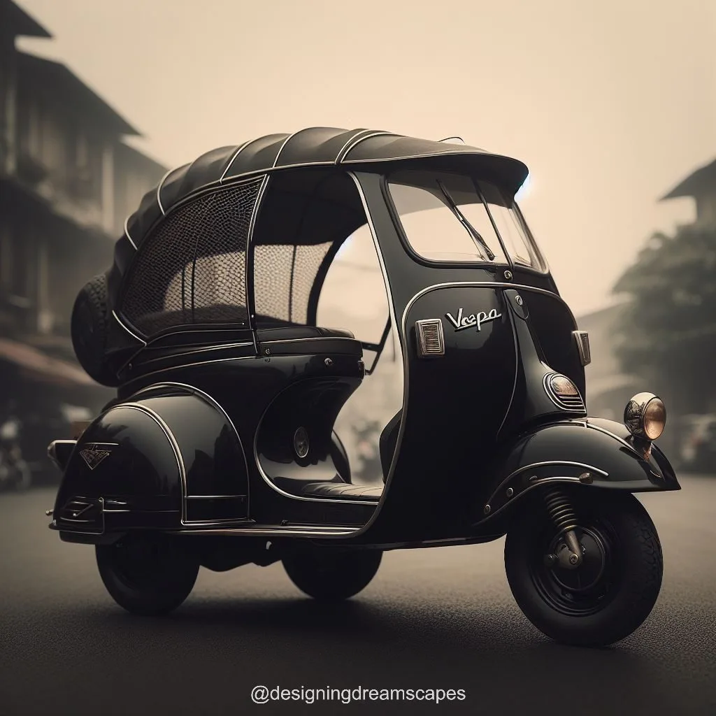 Unveiling Elegance: The Three-Wheeled Vespa Design Ignites Passion