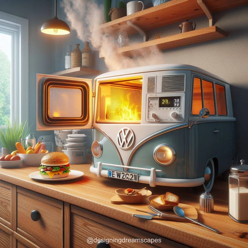 Volkswagen Bus Shaped Microwave: Retro Cooking Companion