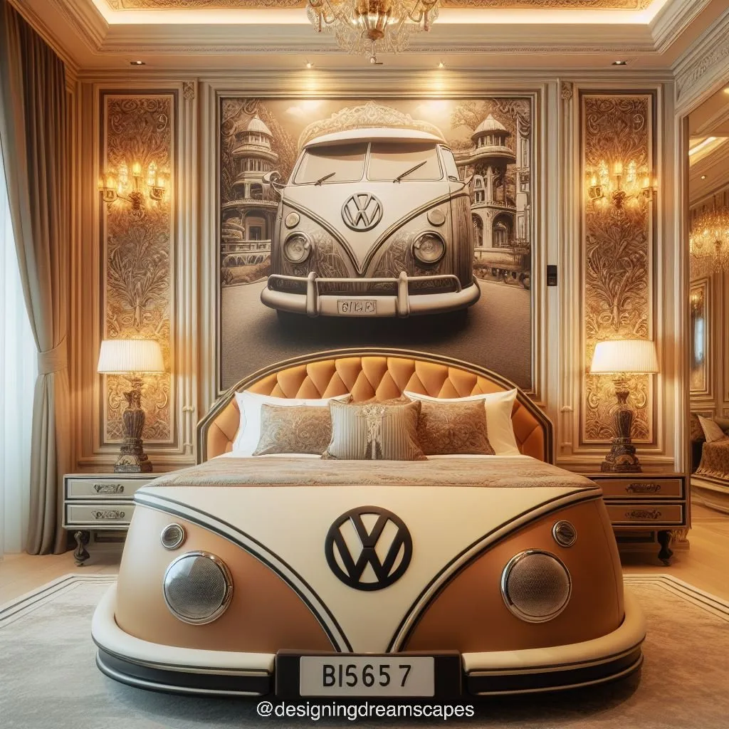 Volkswagen-Inspired Bed: Cruise into Comfort with Retro Style