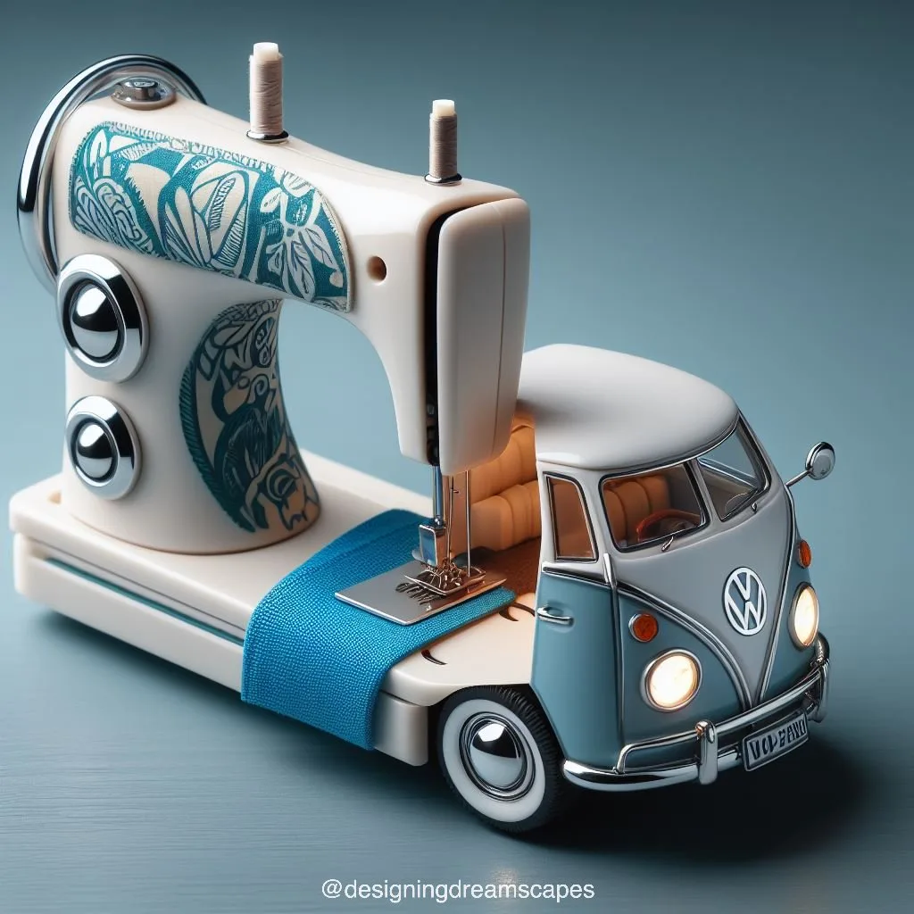 Volkswagen Inspired Mini Sewing Machine: Retro Charm for Crafting Enthusiasts