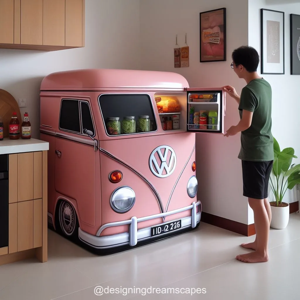 Volkswagen-Inspired Refrigerator: Rev Up Your Kitchen Style