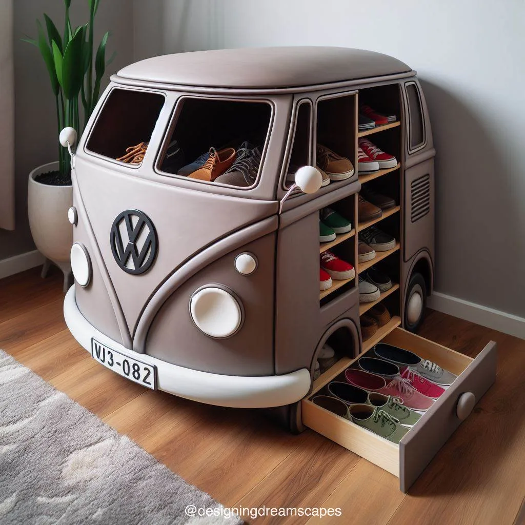 2. The Volkswagen-Inspired Shoe Cabinet: Features and Design