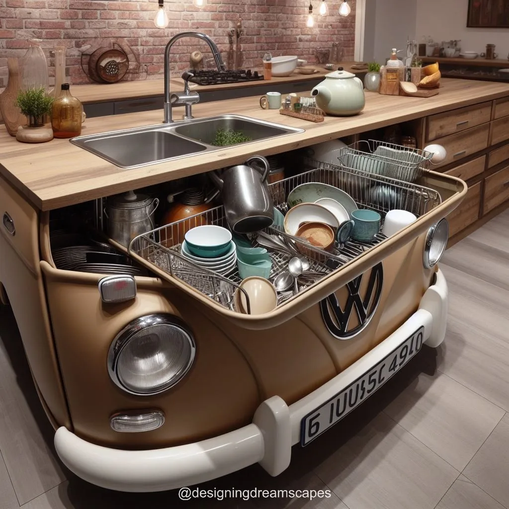 Volkswagen Inspired Sink: Infuse Retro Charm into Your Kitchen or Bath