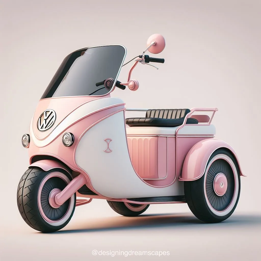 Cruise in Style: Volkswagen Inspired Three-Wheeled Vehicle - Innovation Meets Iconic Design