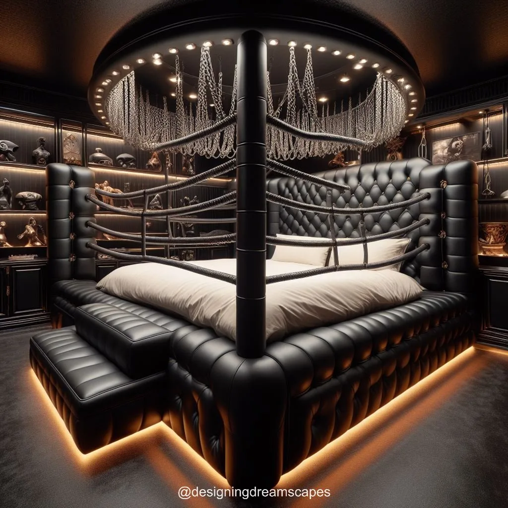 Knockout Comfort: Boxing Ring-Inspired Bed for Champions' Dreams