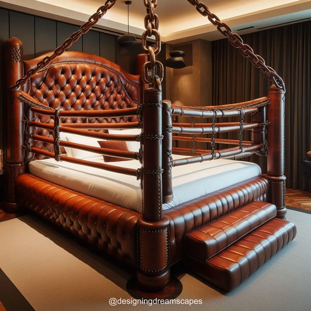 Knockout Comfort: Boxing Ring-Inspired Bed for Champions' Dreams