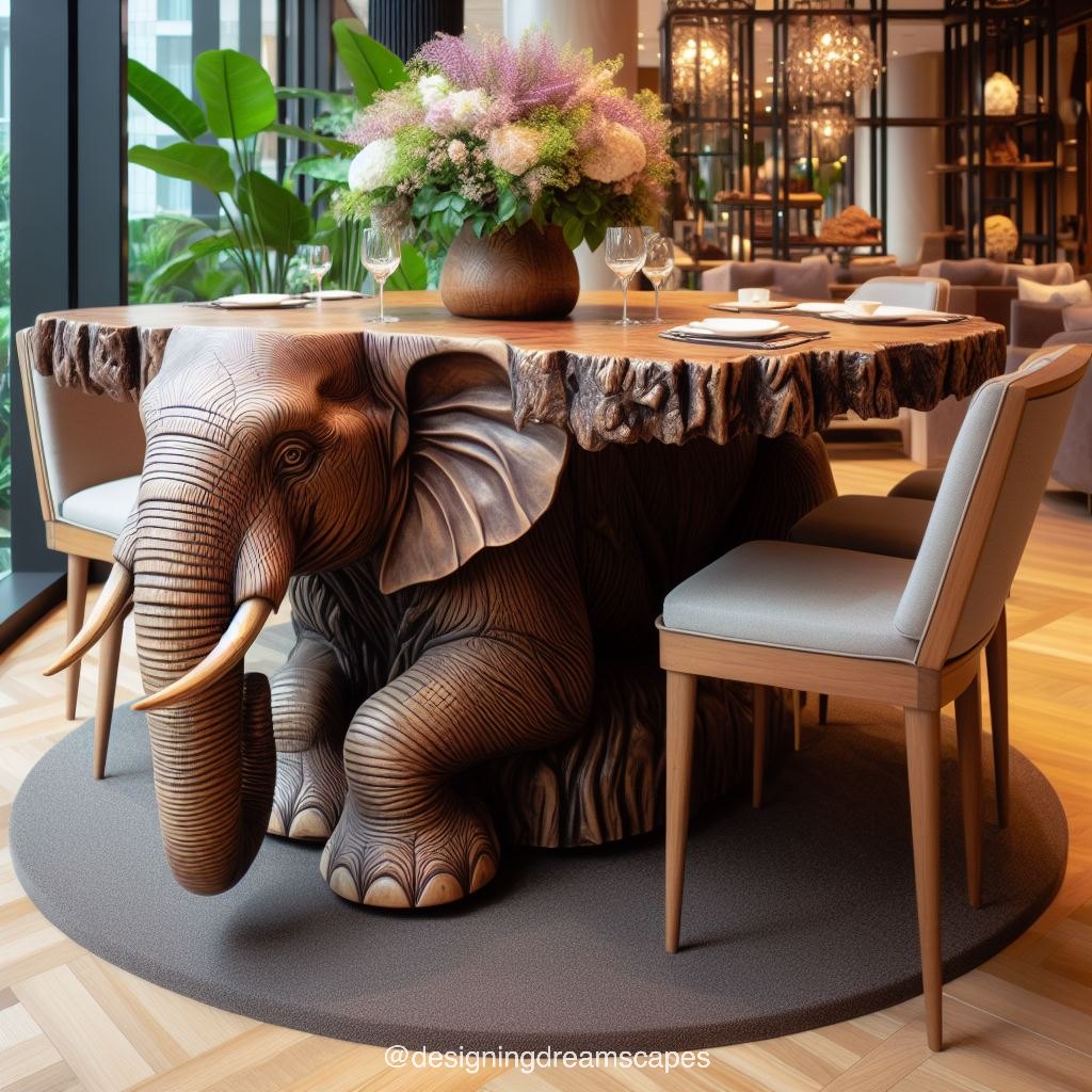 How to Incorporate Elephant Furniture into Your Home Decor - Elephant Dinning Table