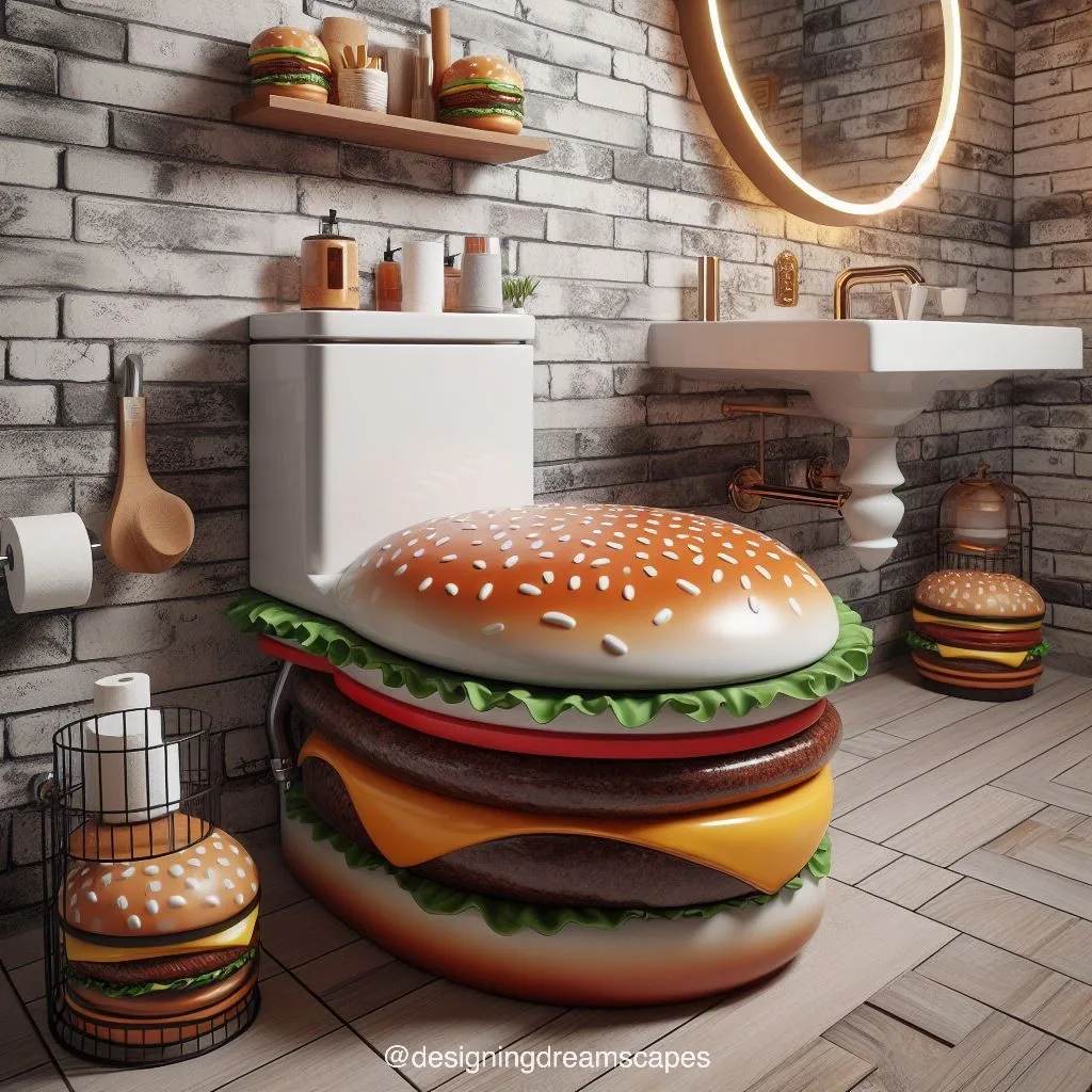 How to Incorporate a Hamburger-Shaped Toilet in Your Bathroom Decor