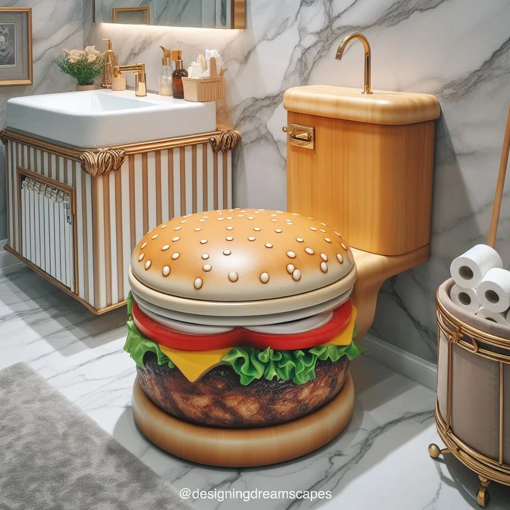 How to Incorporate a Hamburger-Shaped Toilet in Your Bathroom Decor