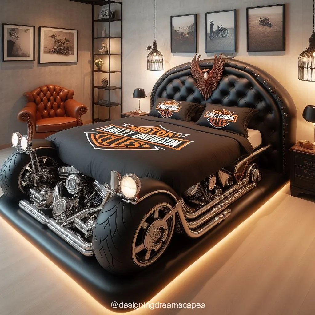 Ride into Comfort: Harley Davidson Bed for Motorcycle Enthusiasts