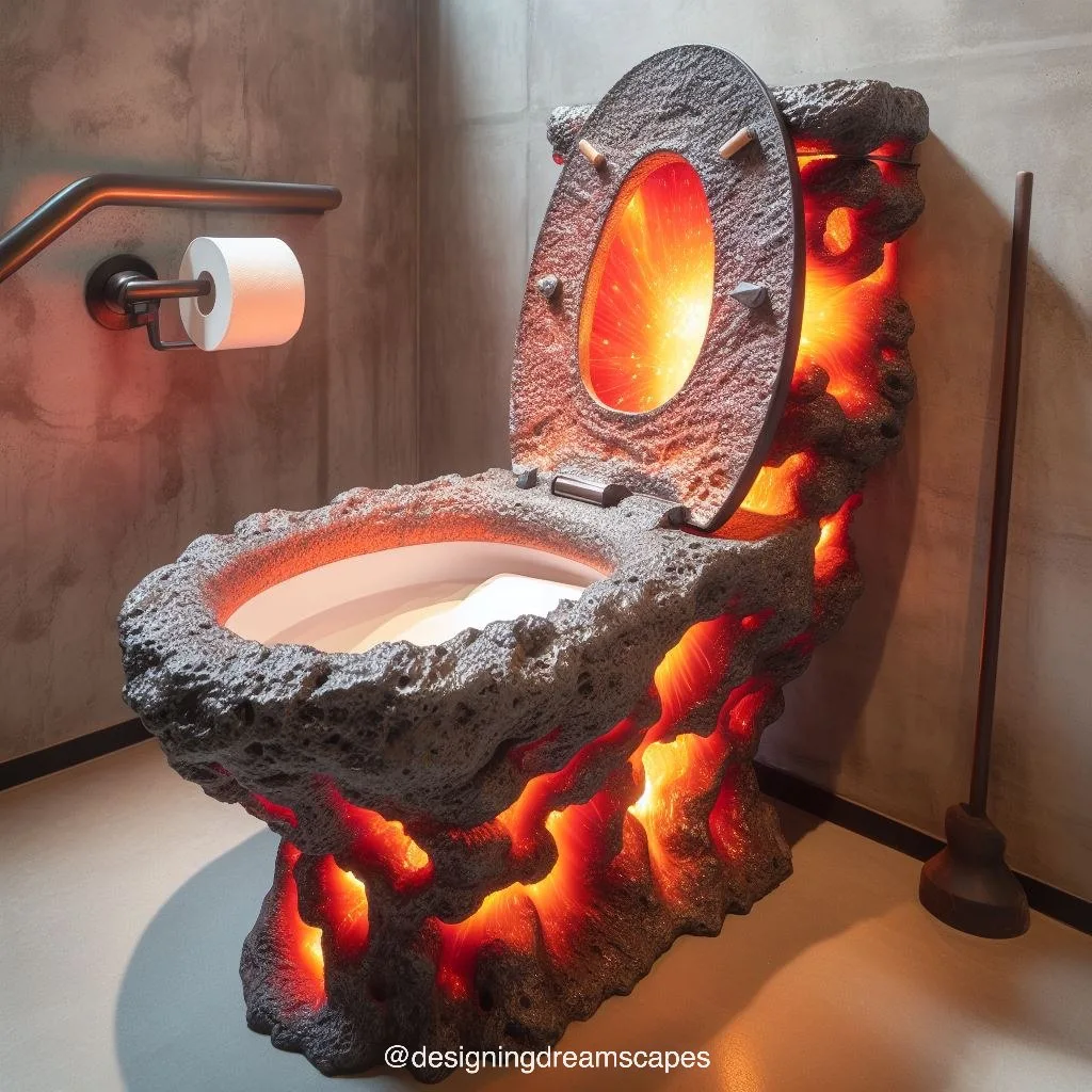 Elevate Your Bathroom: Lava-Inspired Toilet Brings Fiery Elegance