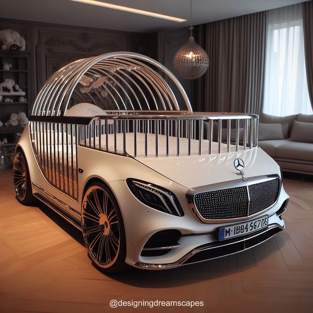 Luxury Beginnings: Mercedes-Inspired Baby Crib for Your Little VIP