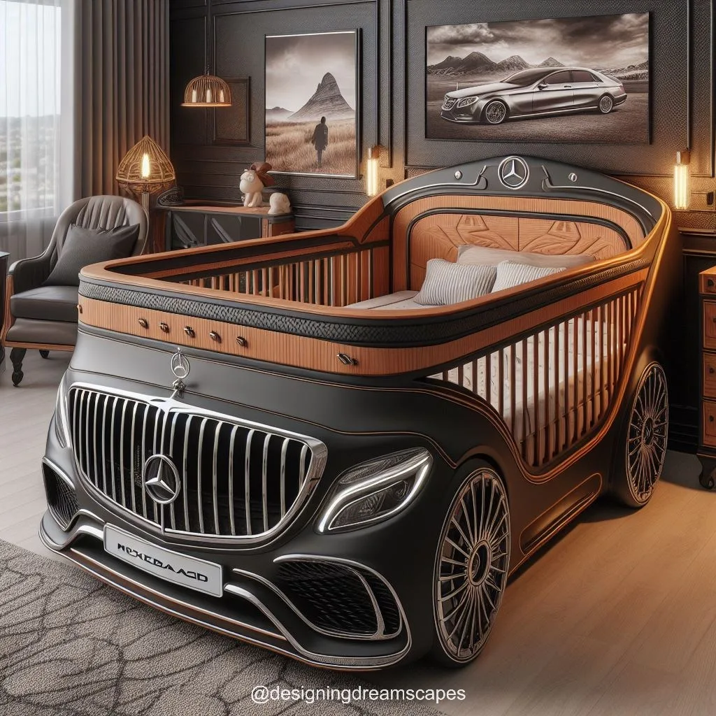 Luxury Beginnings: Mercedes-Inspired Baby Crib for Your Little VIP