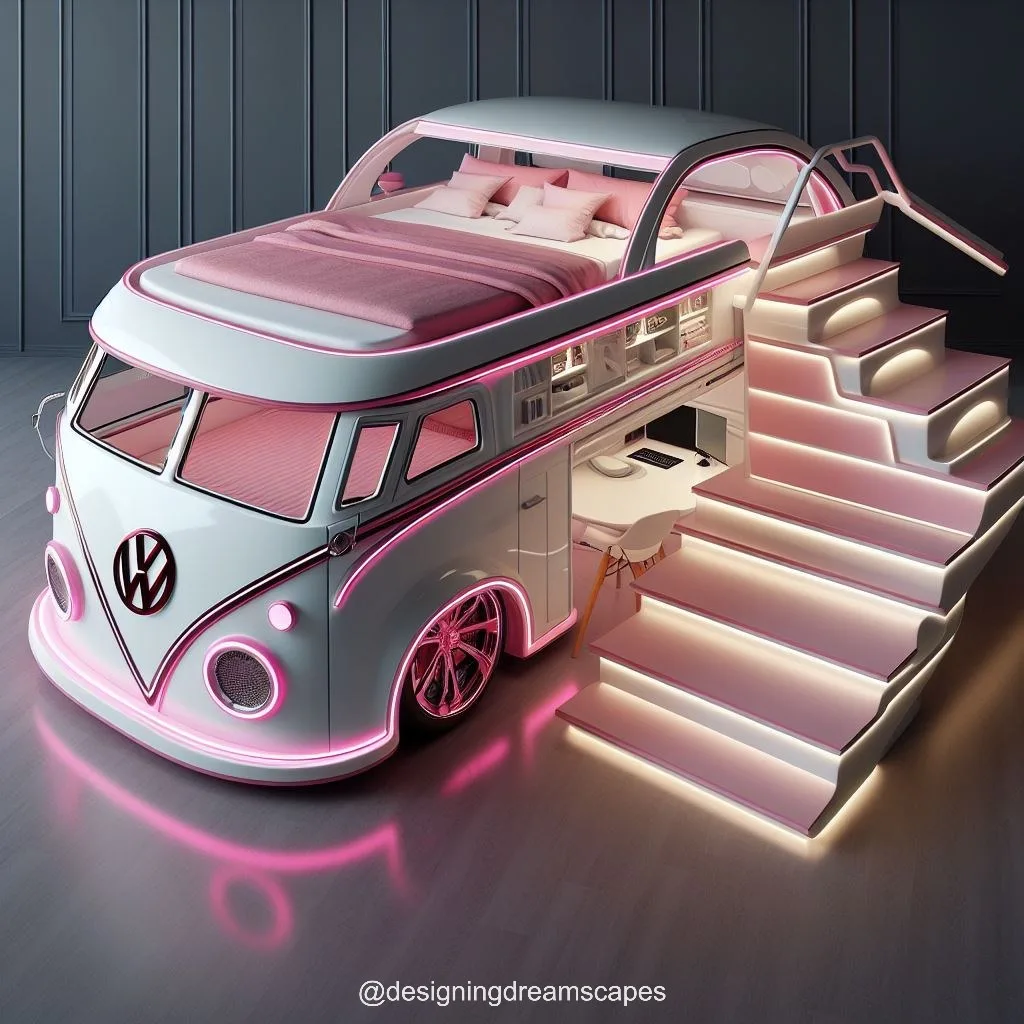 Drive into Creativity: Volkswagen Bunk Bed with Study Desk Fuels Imagination
