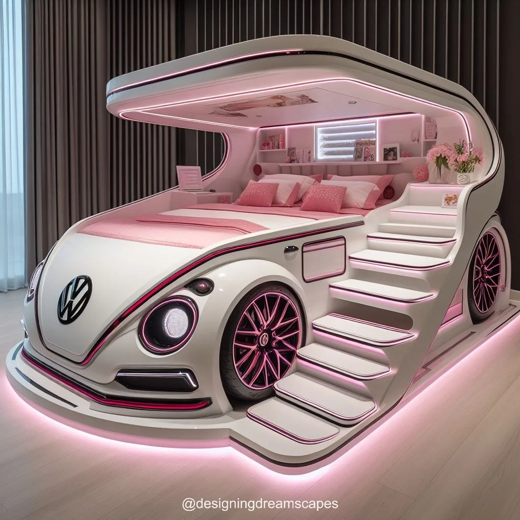 Drive into Creativity: Volkswagen Bunk Bed with Study Desk Fuels Imagination